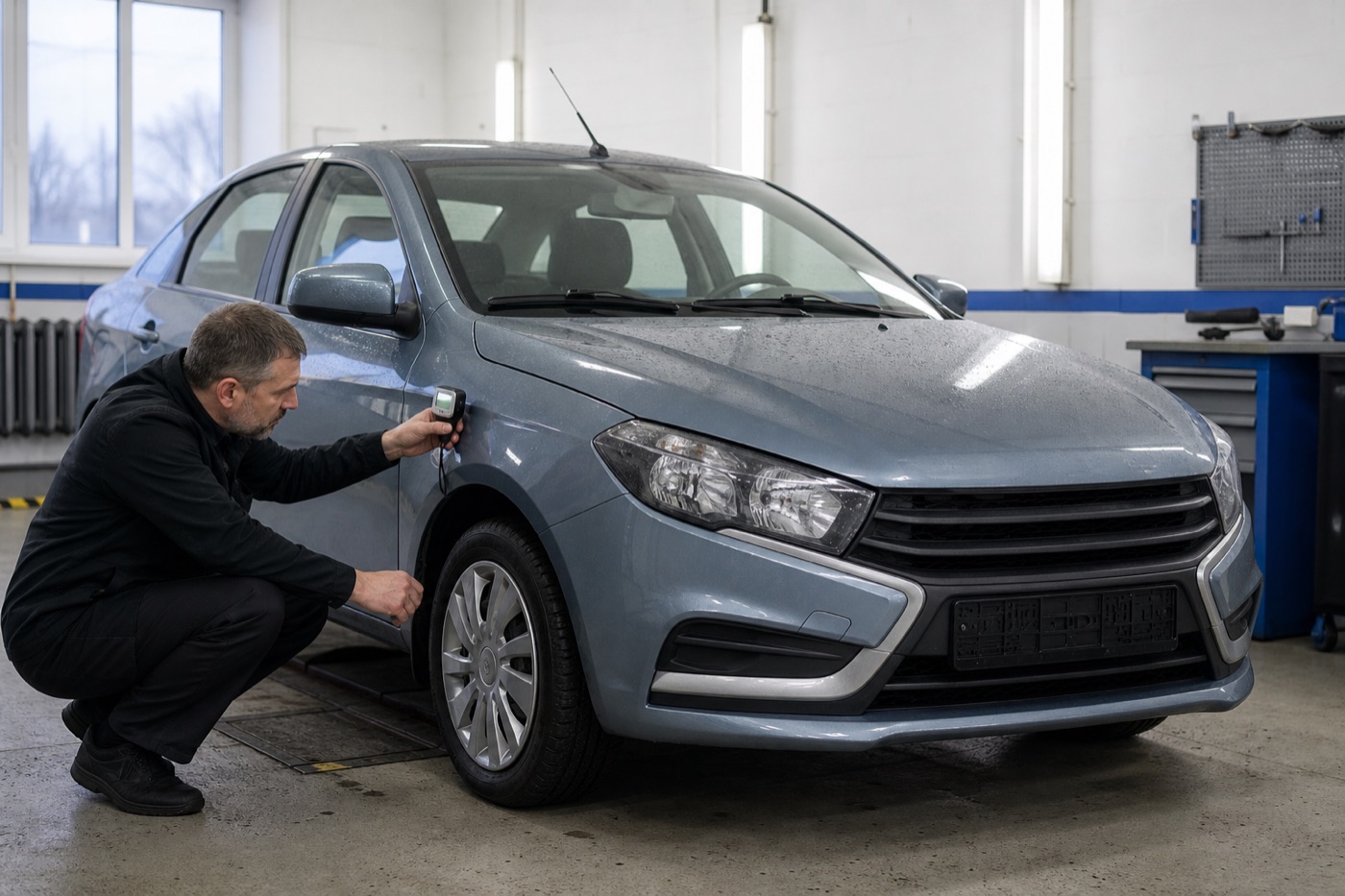 Проверка лакокрасочного покрытия автомобиля перед продажей